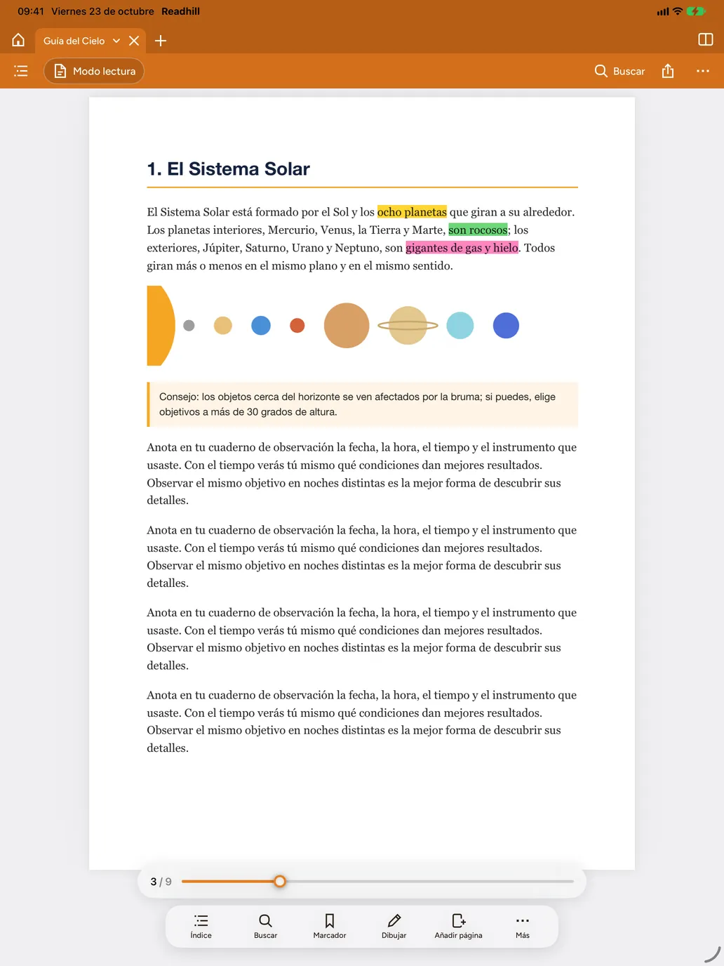 Hasta un PDF de miles de páginas se abre con fluidez.